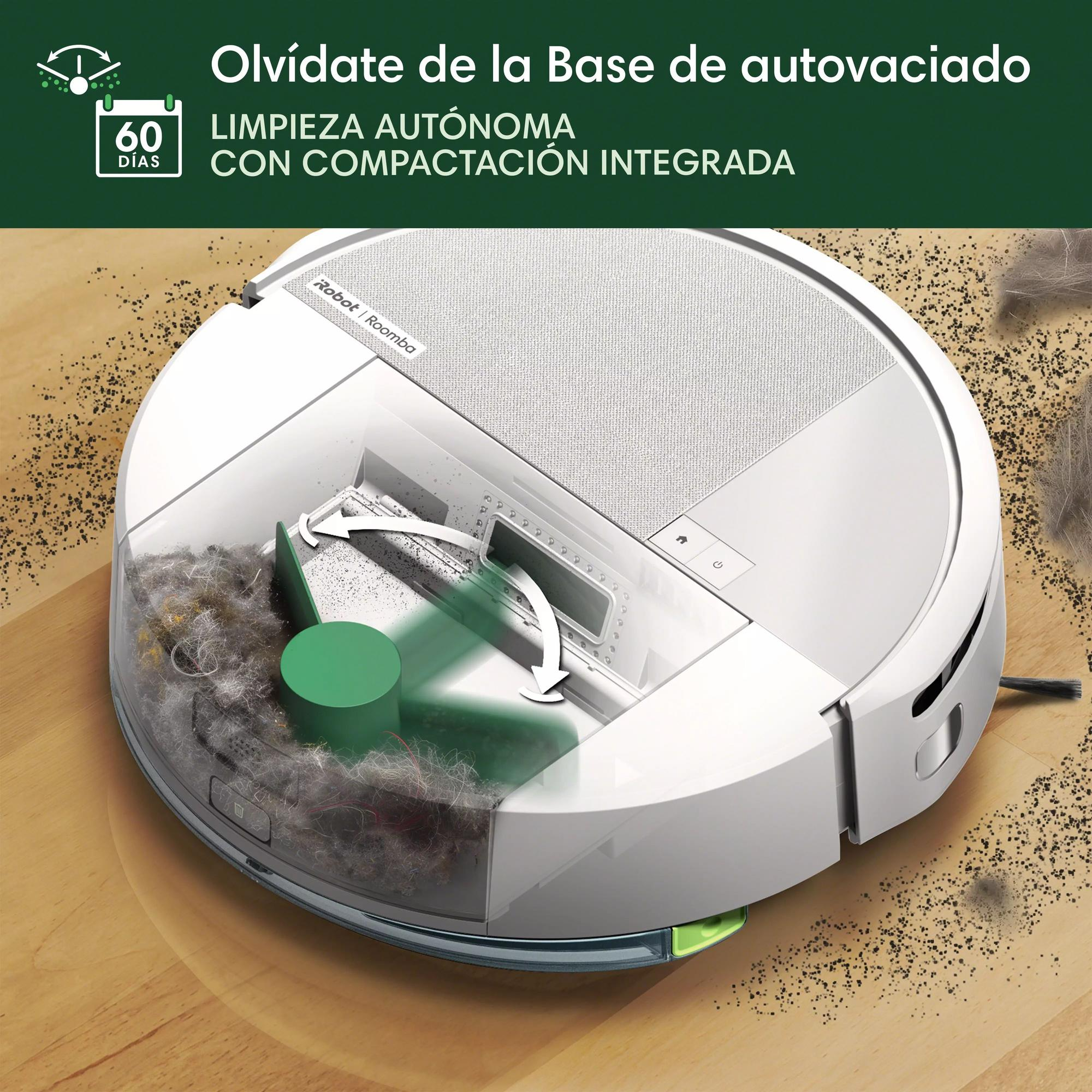 Olvídate de la Base de autovaciado. Limpieza autónooma con compactación integrada.