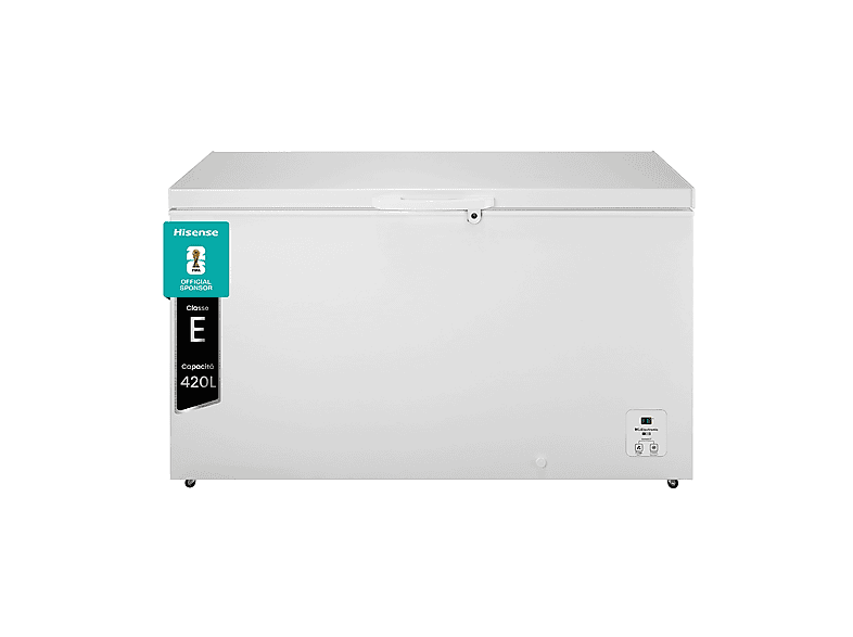 HISENSE FT546D4AWLYE Congelatore pozzo, Capacità netta 420 l, dimensioni: L 144,8 cm, A 85,5 P 72,1 Rumorosità 40 dB(A), Bianco, Classe E