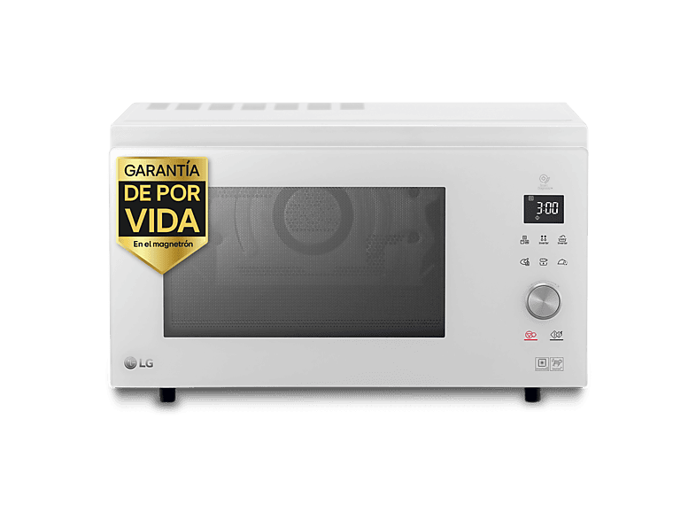Microondas con horno - LG MJ3965BPH, 39 L, Horno 4 en 1, Tecnología Smart Inverter