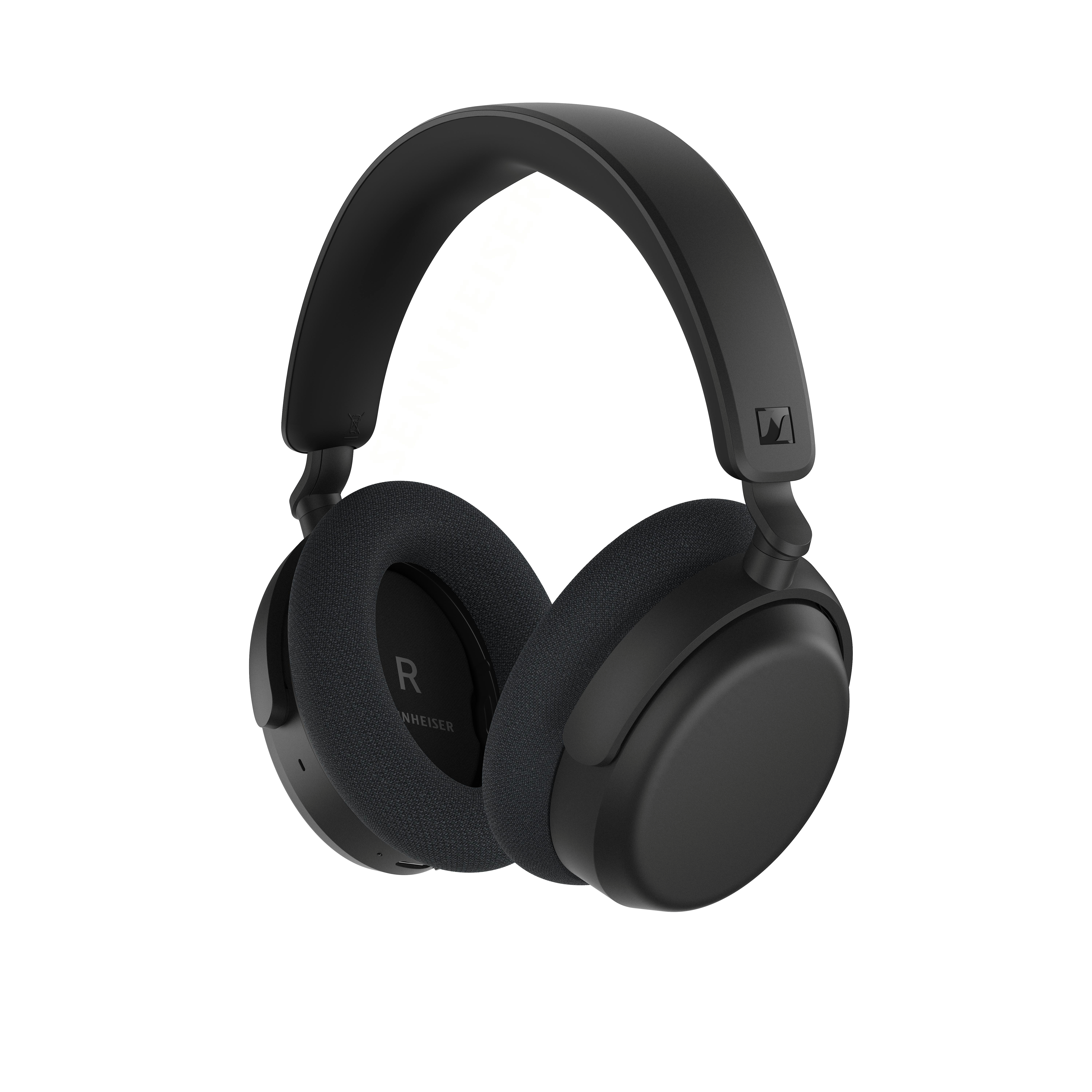Schwarze Over-Ear-Kopfhörer mit gepolsterten Ohrmuscheln und verstellbarem Kopfbügel.