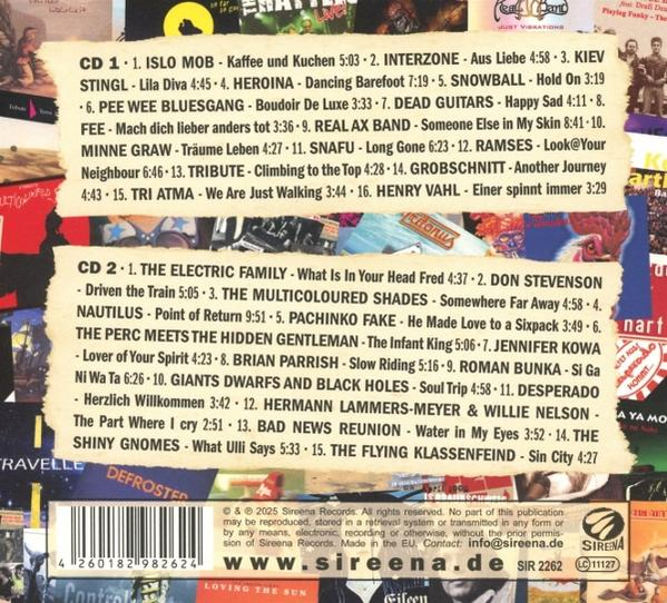 CD-Cover mit Songlisten für CD 1 und CD 2 von Sireena Records. Unten ist ein Barcode.