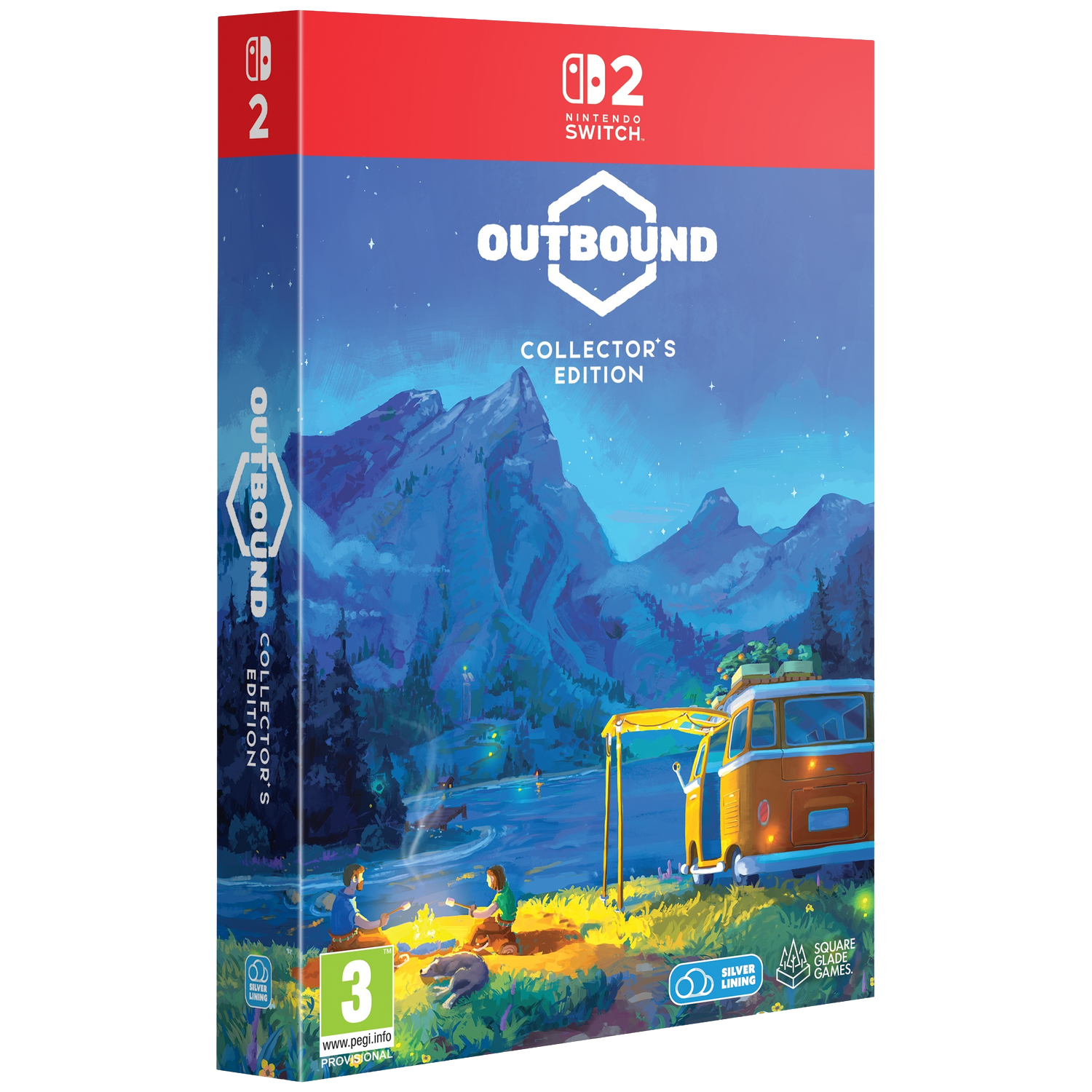 Nintendo Switch speldoos: Outbound Collector's Edition met berglandschap.