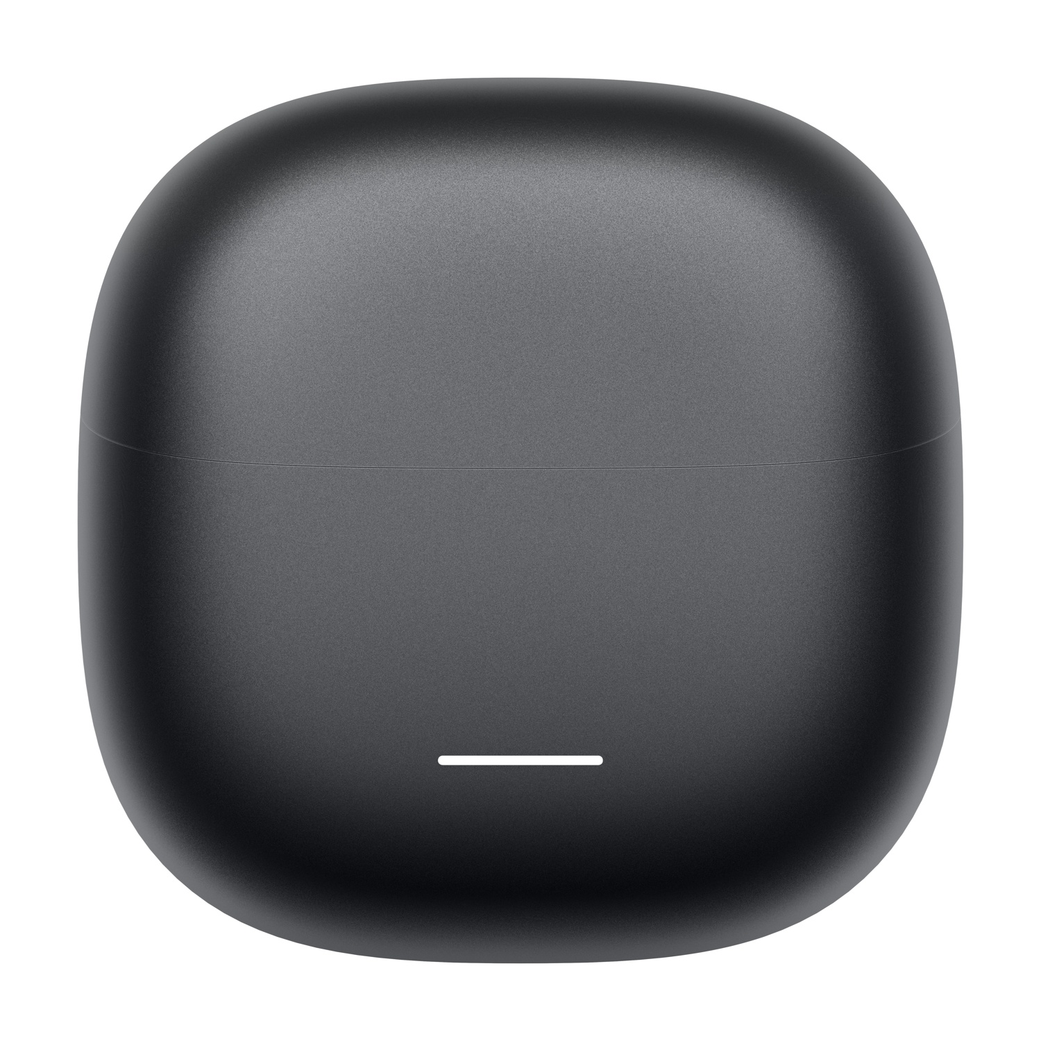 Una custodia di ricarica chiusa e scura per auricolari wireless.
