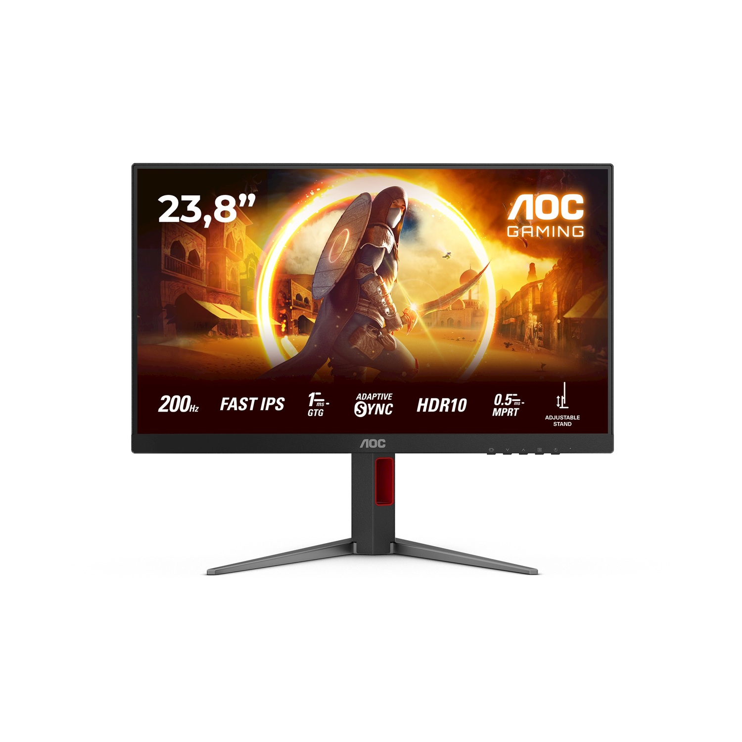 AOC 24G4Ha Monitor, 23,8", Full-HD, 1920 x 1080 Pixel, tempo di risposta 0,5 ms, refresh rate 200 Hz