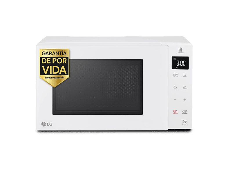 Microondas con grill - LG MH6336GIH, 1000W, 5 niveles, Descongelación, 23 l, Blanco