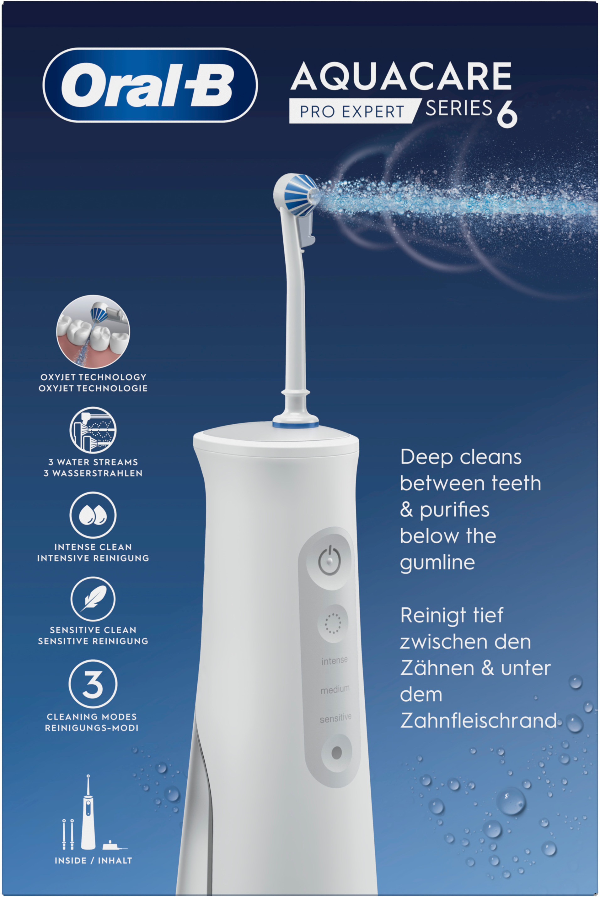 Idropulsore Oral-B Aquacare Pro Expert Serie 6 con tecnologia Oxyjet.