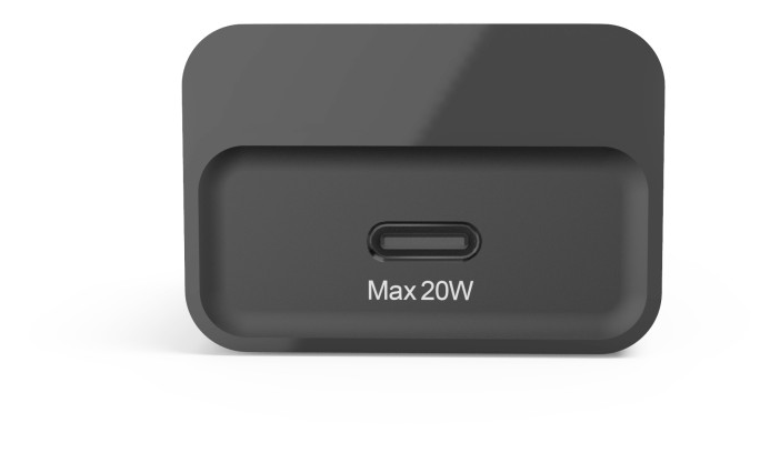 Fekete USB-C adapter, max. 20W.