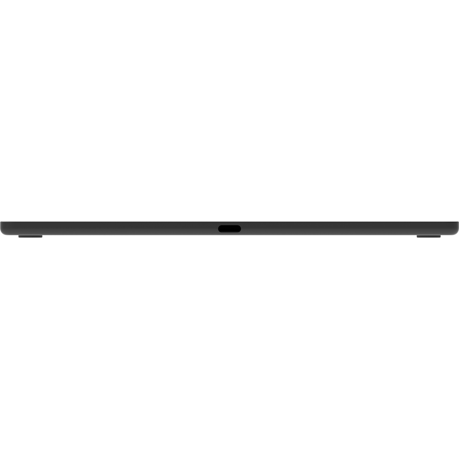 Un objet fin et gris avec un port USB-C au centre.