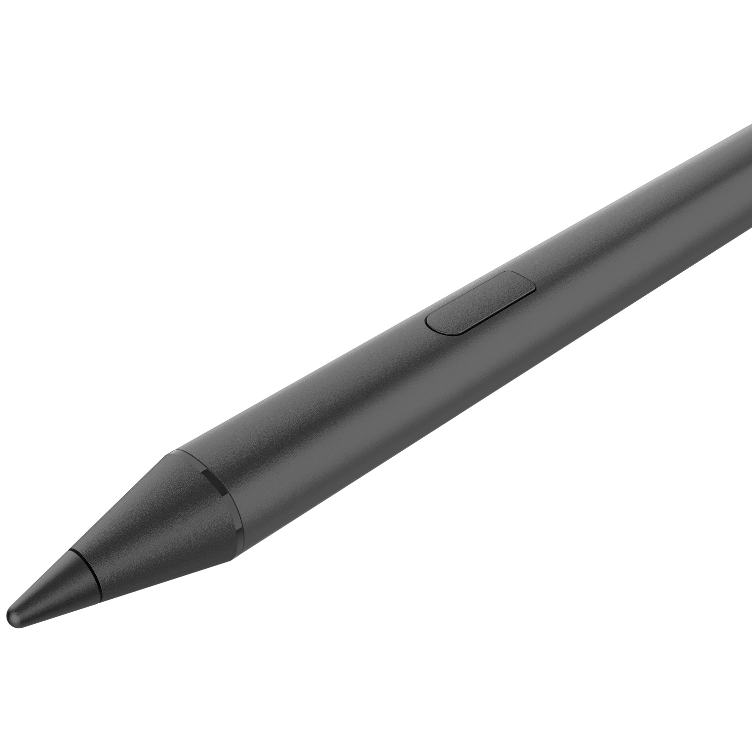 Stylet gris avec une pointe fine et un bouton.
