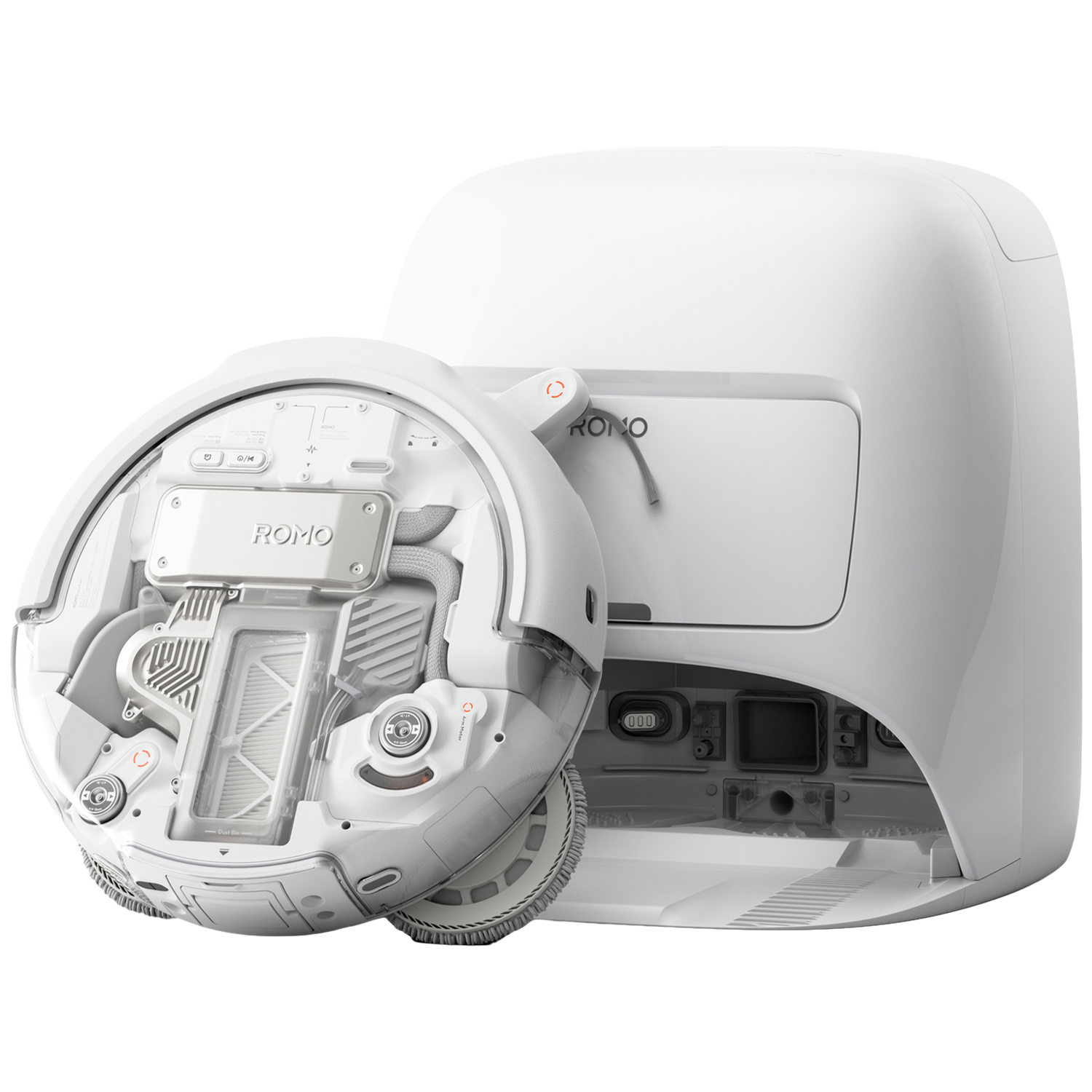 Dji Romo A (water Tank Version)(eu) Robotstofzuiger Met Dweilfunctie Wit & Transparant