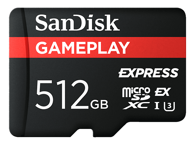 SANDISK Nintendo Switch™ - GamePlay 512GB Express, Micro-SDXC-Speicherkarte, Schwarz