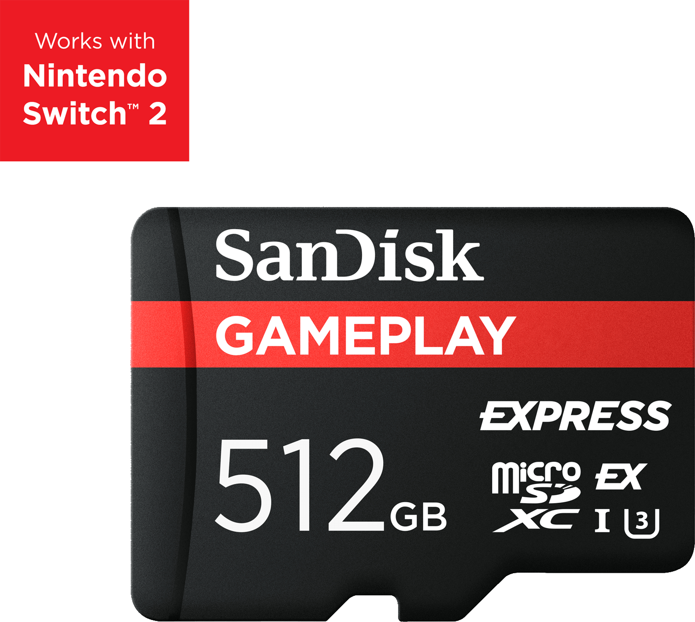 Carte SanDisk 512Go Gameplay MicroSDXC Express pour Nintendo Switch.