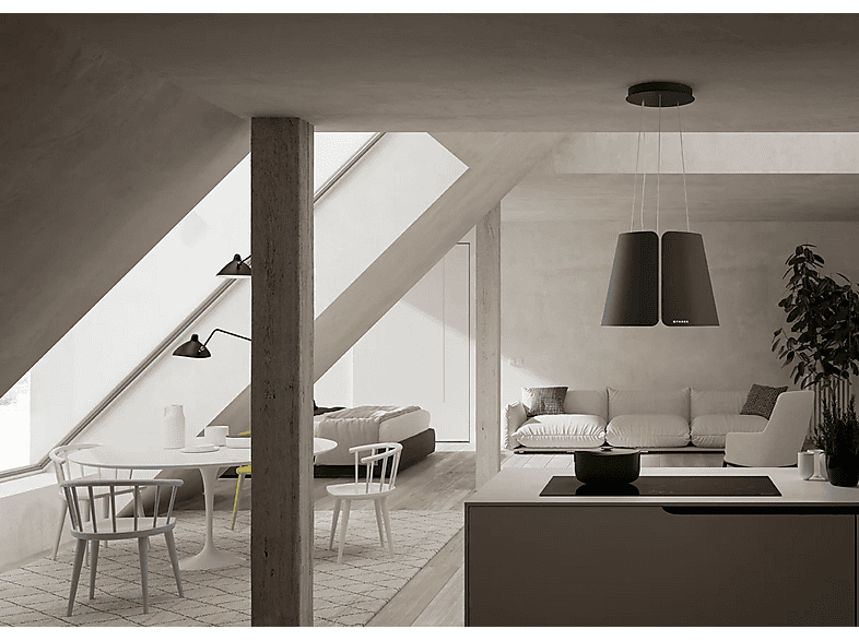 Okap wyspowy FABER Beat BK Matt F45/2 Czarny mat – zdjęcie 2