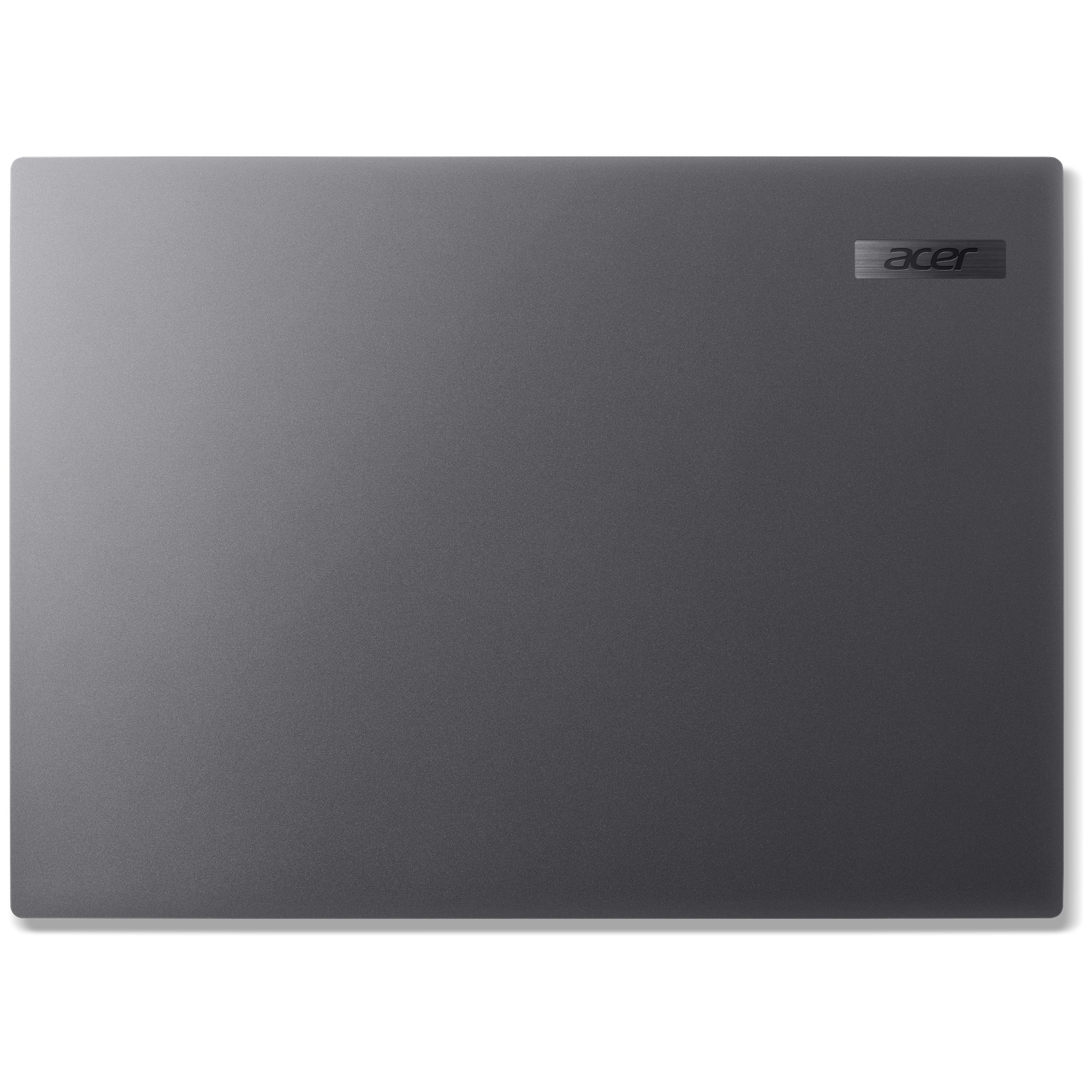 A closed gray Acer laptop with the logo in the top right corner.