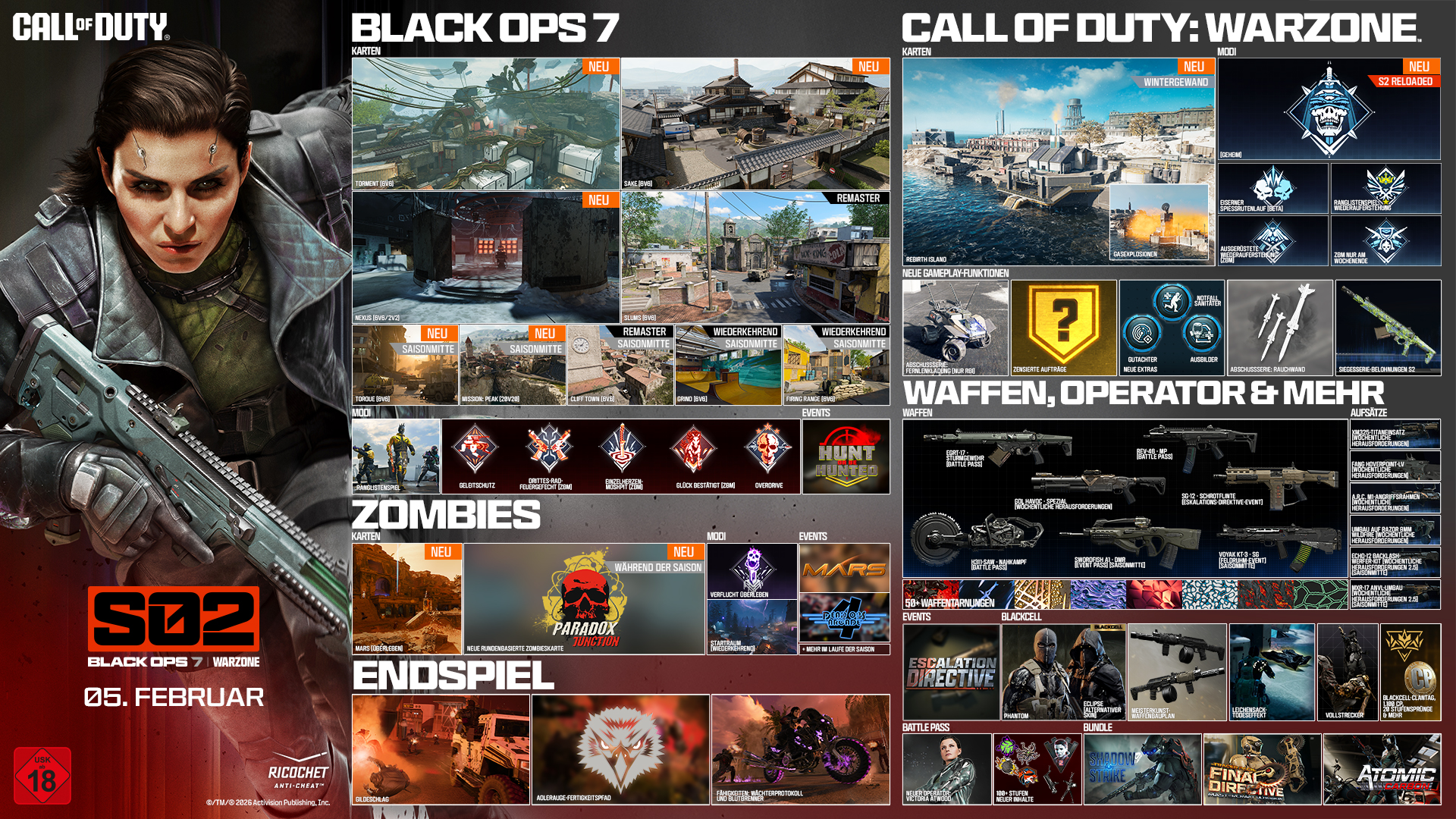 Call of Duty "Black Ops 7" & "Warzone" Übersicht mit Charakter, Karten, Modi, Waffen & mehr.