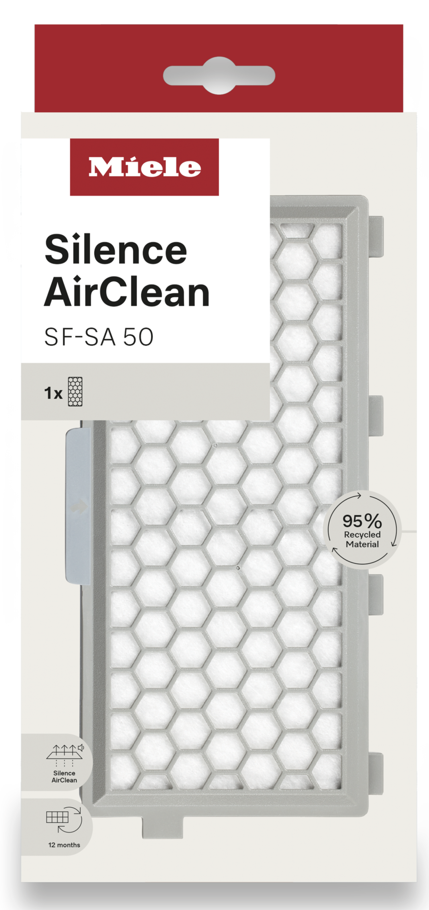 Miele Silence AirClean SF-SA 50 Filter, 95% recyceltes Material.