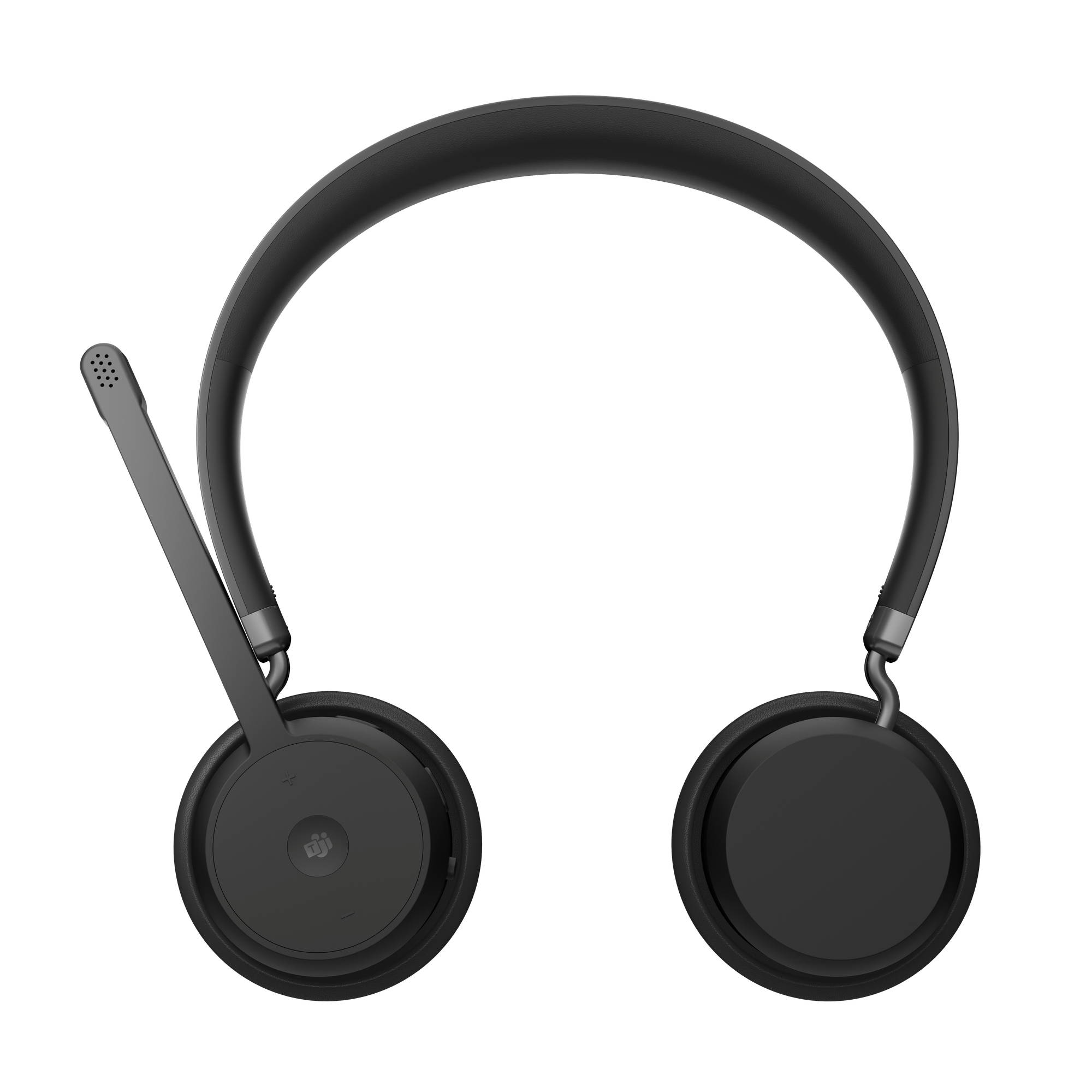 Schwarze Over-Ear-Kopfhörer mit Mikrofon und Teams-Logo.