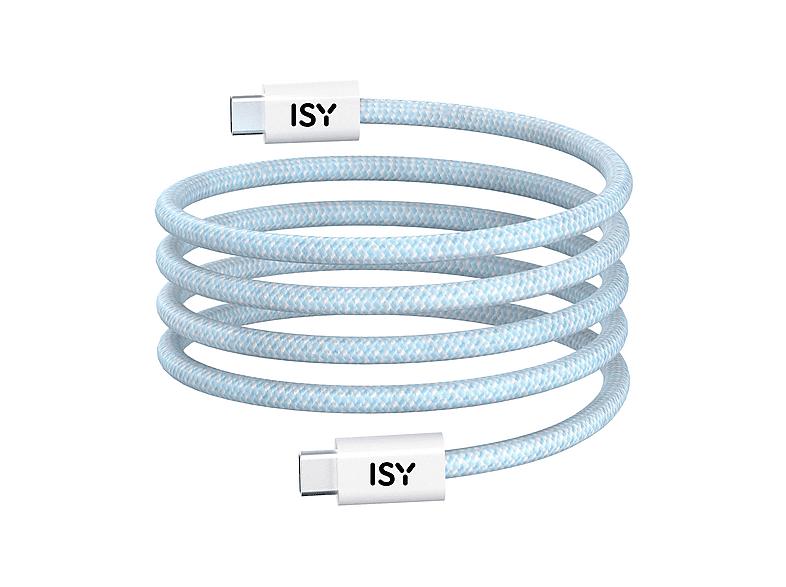 Kabel USB typ C ISY IUC-5400-BL 1m Magnetyczny Niebieski – zdjęcie 2