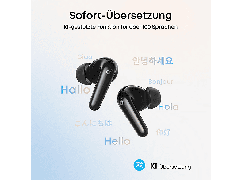 Thumbnail - SOUNDCORE BY ANKER R60I, In-ear True Wireless Kopfhörer Bluetooth Schwarz