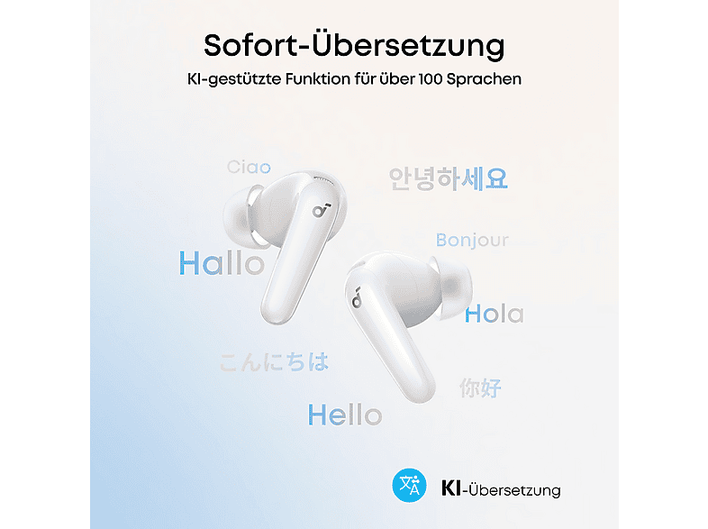 Thumbnail - SOUNDCORE BY ANKER R60I, In-ear True Wireless Kopfhörer Bluetooth Weiß