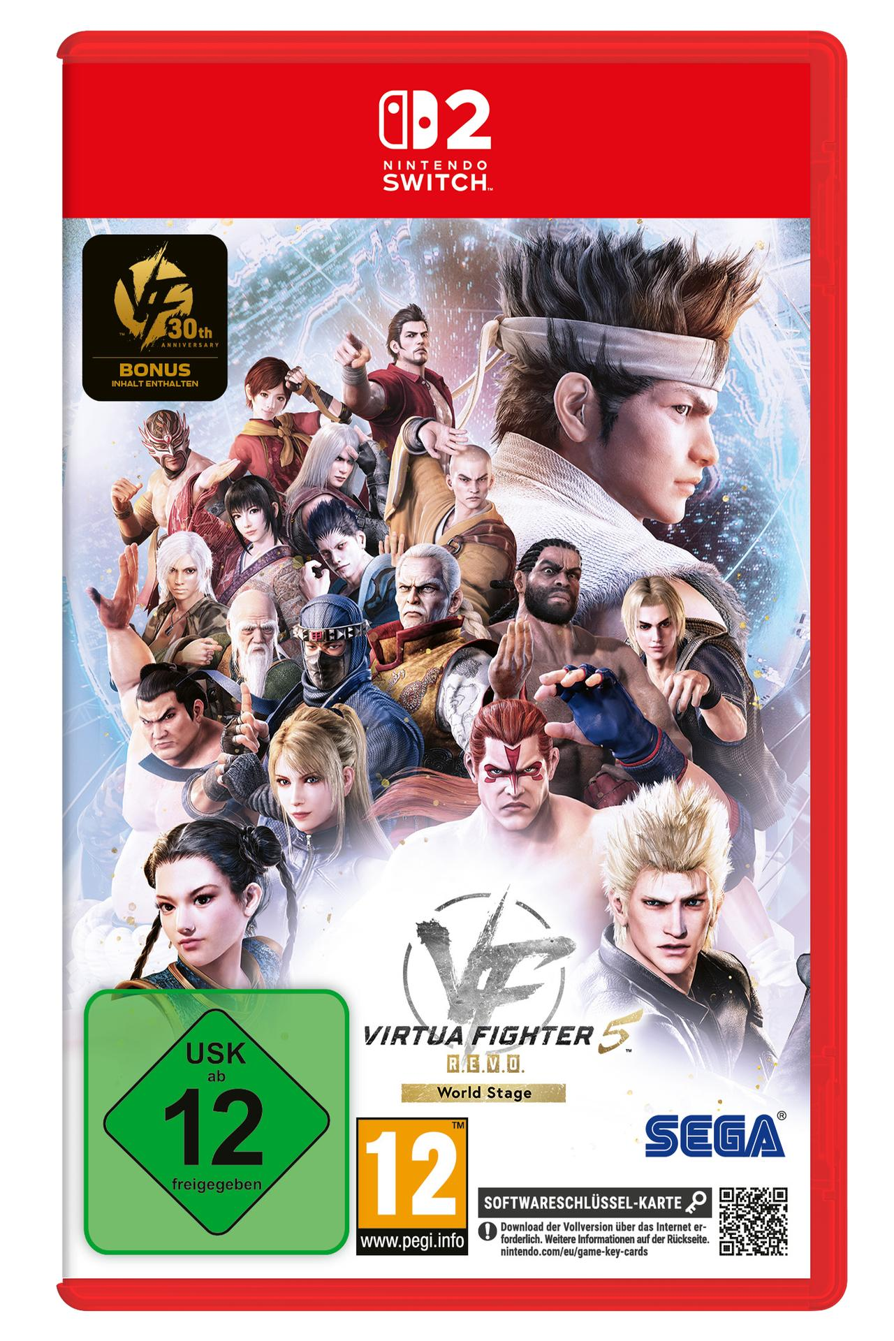 Virtua Fighter 5 Cover mit vielen Charakteren, Nintendo Switch Logo und USK 12.