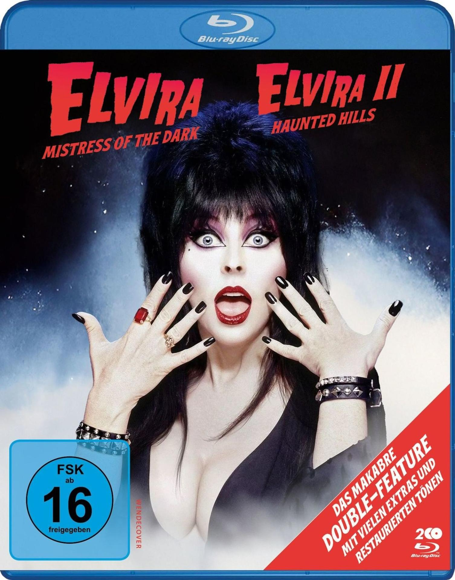 Elvira, Herrin der Dunkelheit, auf einem Blu-ray-Cover mit FSK 16.