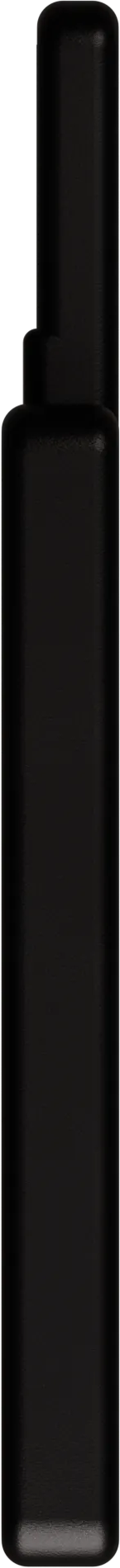 Schwarze Sprühflasche mit silbernem Sprühkopf, auf schwarzem Hintergrund.