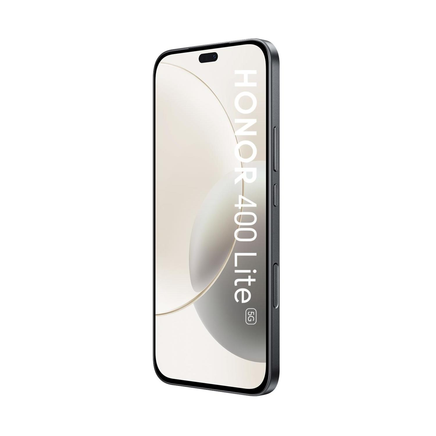 Uno smartphone grigio Honor 40 Lite 5G con schermo grande e notch.