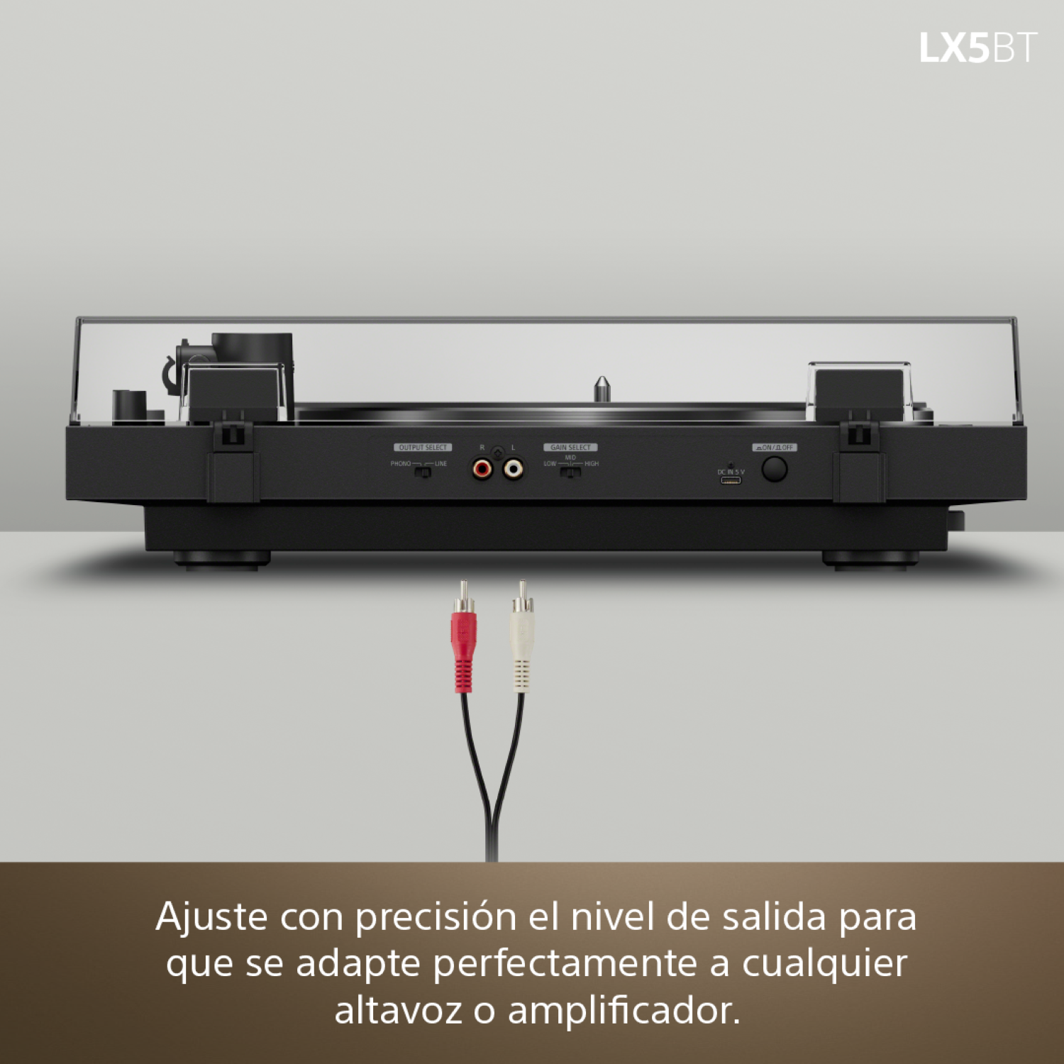 Ajuste con precisión el nivel de salida para que se adapte perfectamente a cualquier altavoz o amplificador.