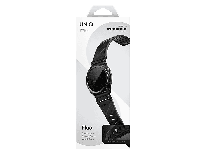 Uniq Pasek UNIQ Fluo do Garmin 22mm czarny – zdjęcie 2
