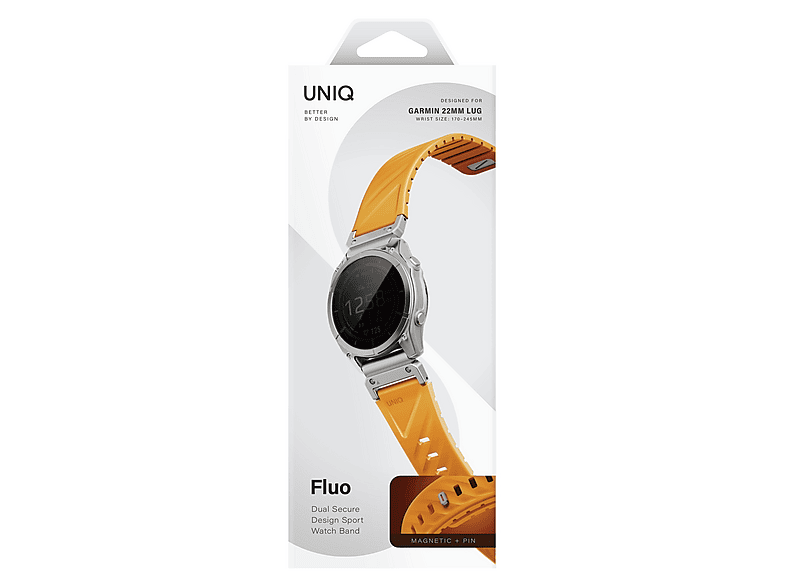 Uniq Pasek UNIQ Fluo do Garmin 22mm pomarańczowy – zdjęcie 2