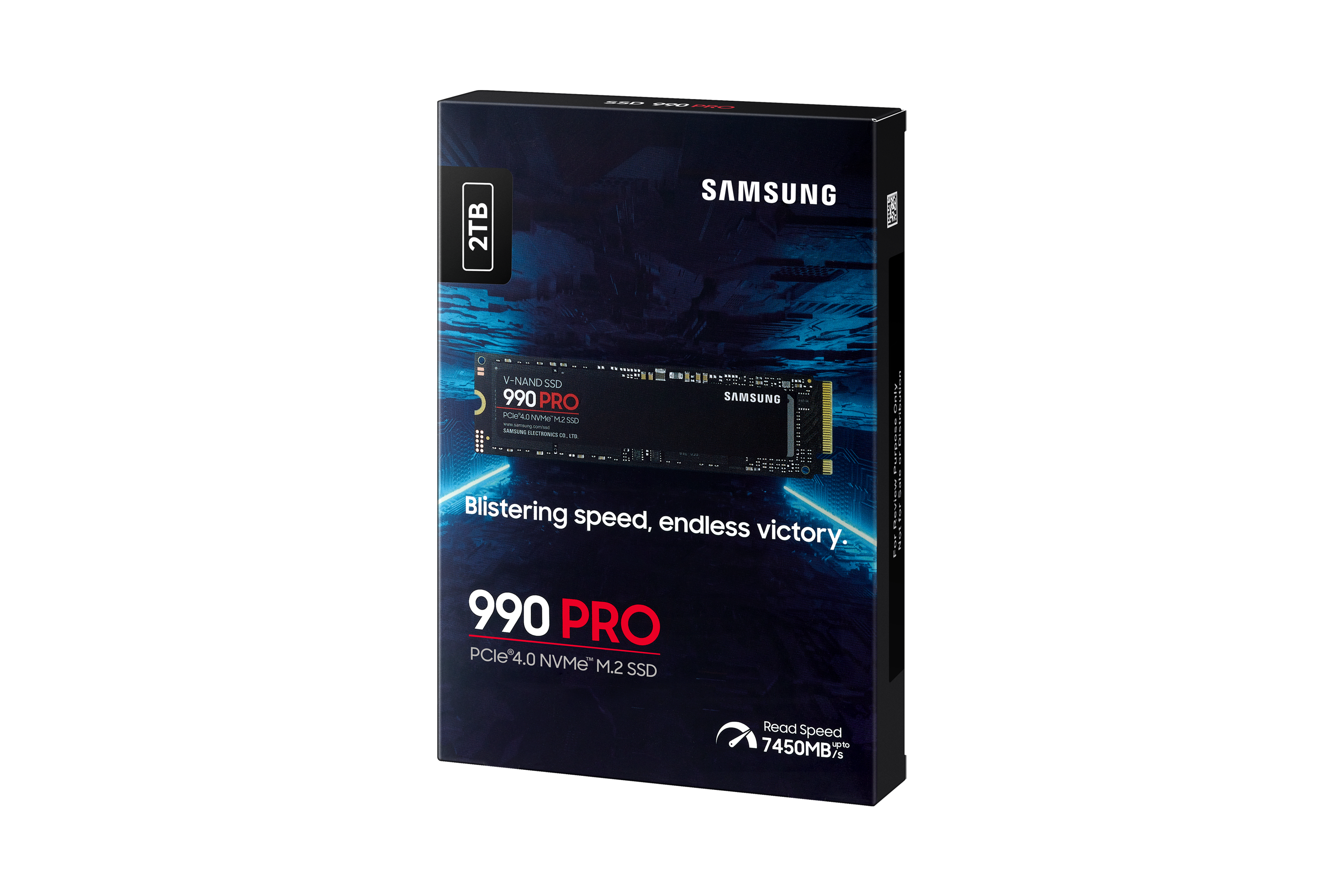 Opakowanie Samsung 990 PRO 2TB M.2 SSD z obrazem dysku SSD.