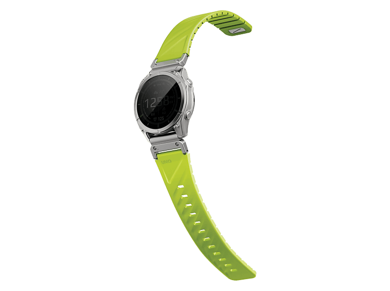 Pasek magnetyczny UNIQ Fluo do Garmin Quick Release 26mm i QuickFit Limonkowy