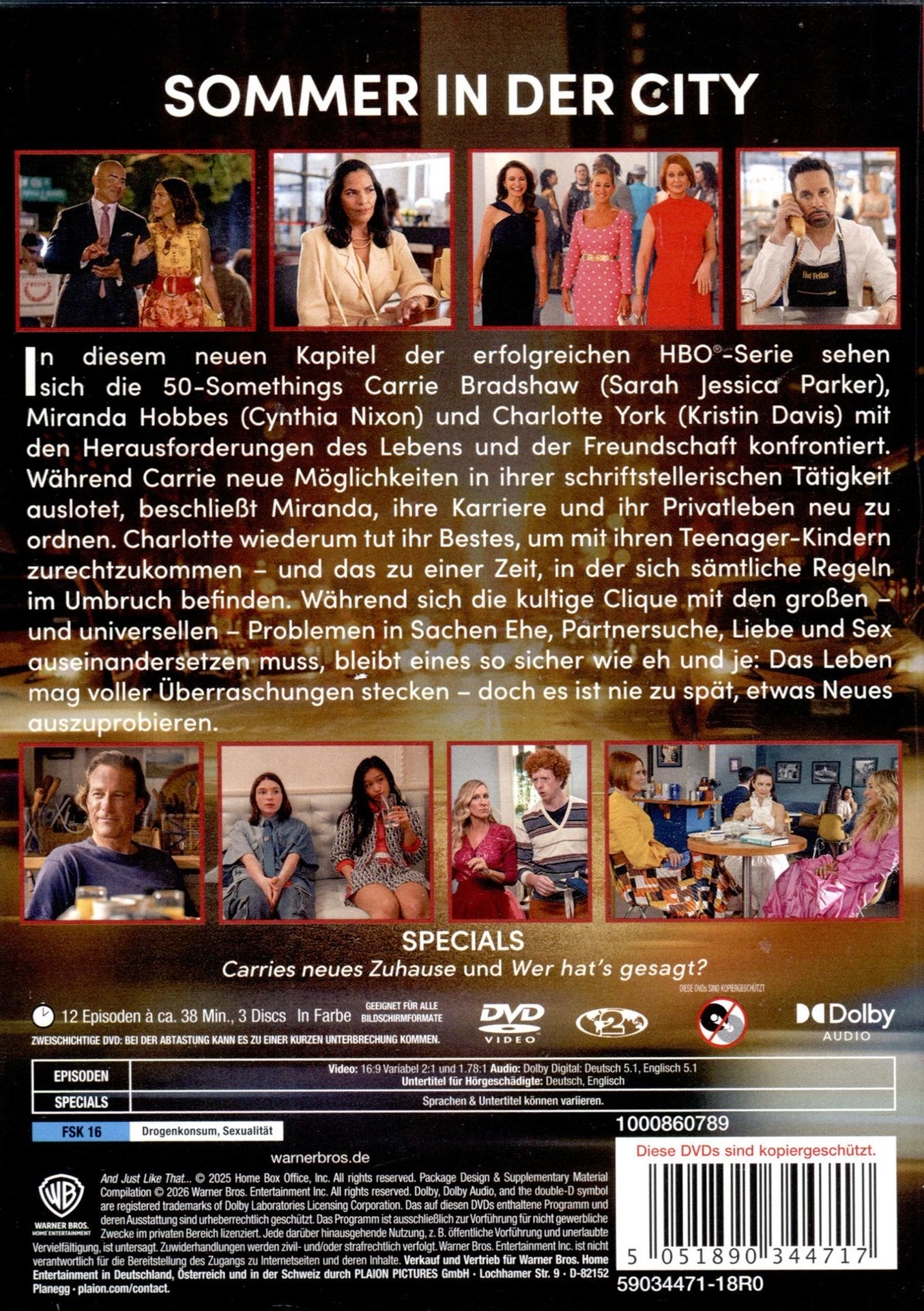 DVD-Cover mit Titel 'Sommer in der City', Szenen und Beschreibung.
