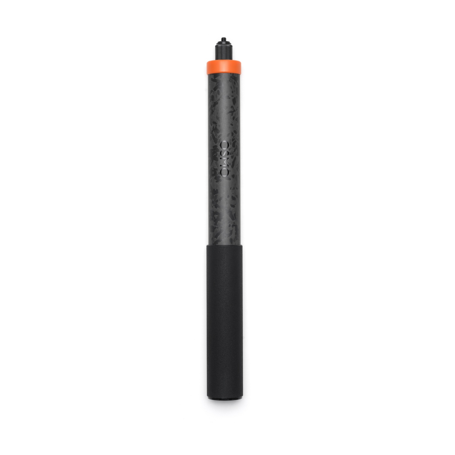 Un gimbal nero con parte superiore arancione e motivo mimetico.
