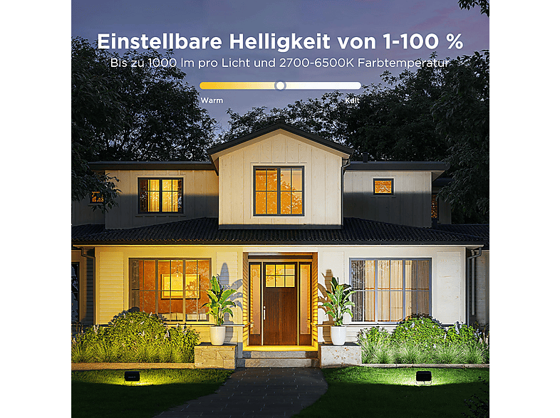 Thumbnail - GOVEE LED Flood Lights 4er Pack, Matter, Flutlicht RGBWW, Farbe