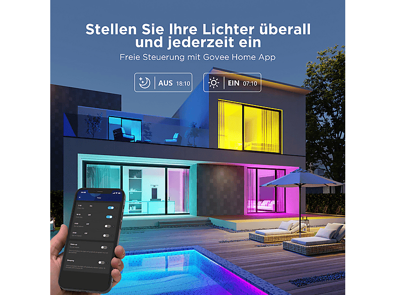 Thumbnail - GOVEE LED Flood Lights 4er Pack, Matter, Flutlicht RGBWW, Farbe