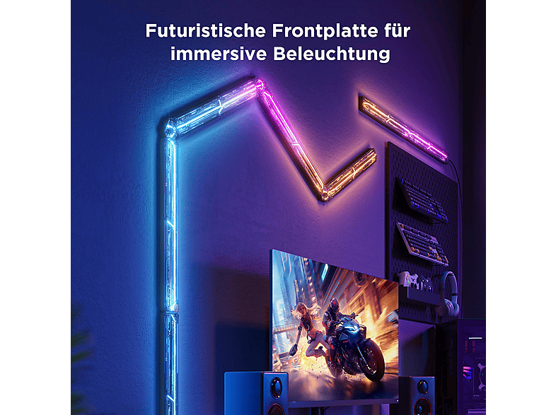 GOVEE LED Gaming Wall Light, RGBIC Wandbeleuchtung, Wifi, BT, Dekoleuchte Mehrfarbig