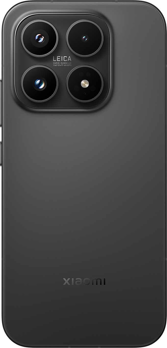 Sötét okostelefon hátulja négy Leica kamerával és Xiaomi logóval.