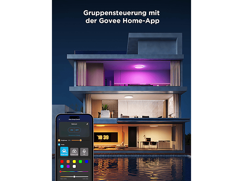 Thumbnail - GOVEE Ceiling Light 12 Zoll, Smarte Deckenlampe RGBWW, RGBICWW