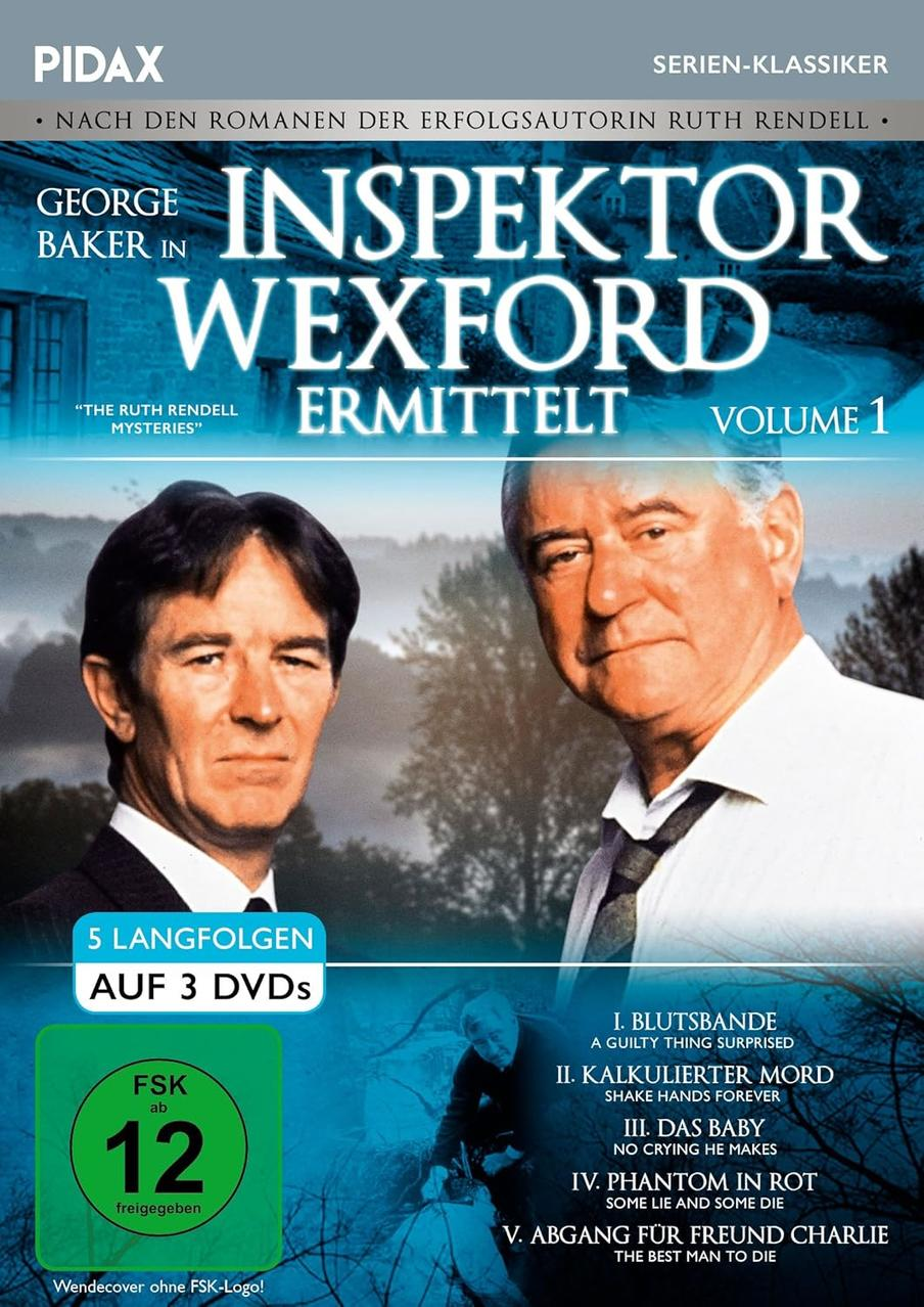 George Baker als Inspektor Wexford auf dem Cover von Volume 1 der Serie.