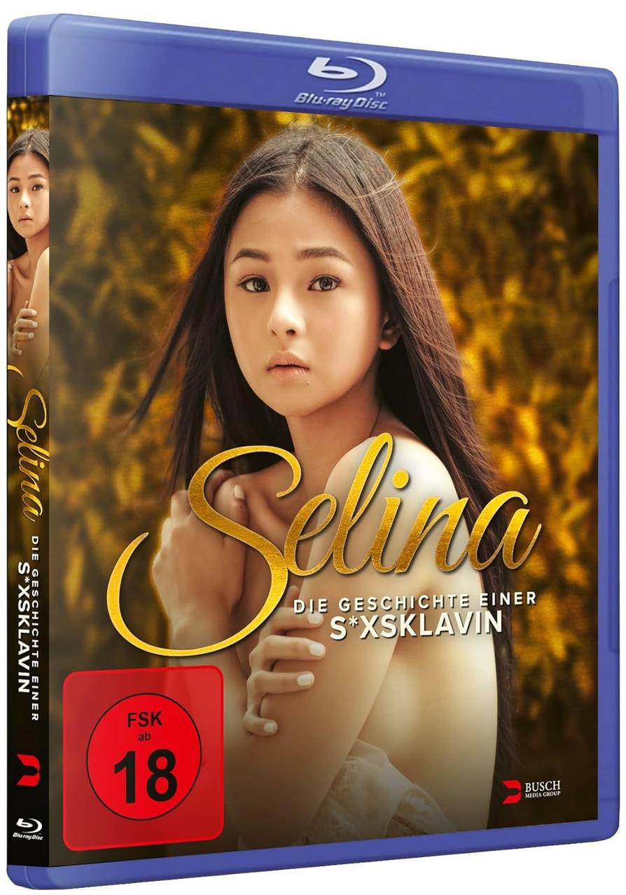 Blu-ray-Hülle von Selina mit einer jungen Frau, FSK 18 Siegel.