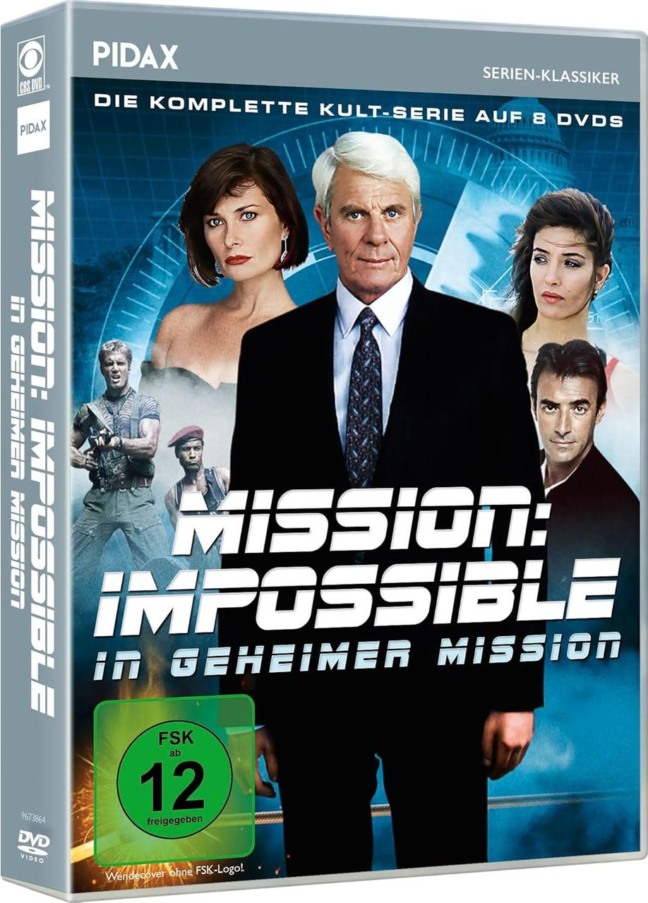 DVD-Cover mit Schauspielern, "Mission: Impossible"-Titel und FSK-12-Siegel.
