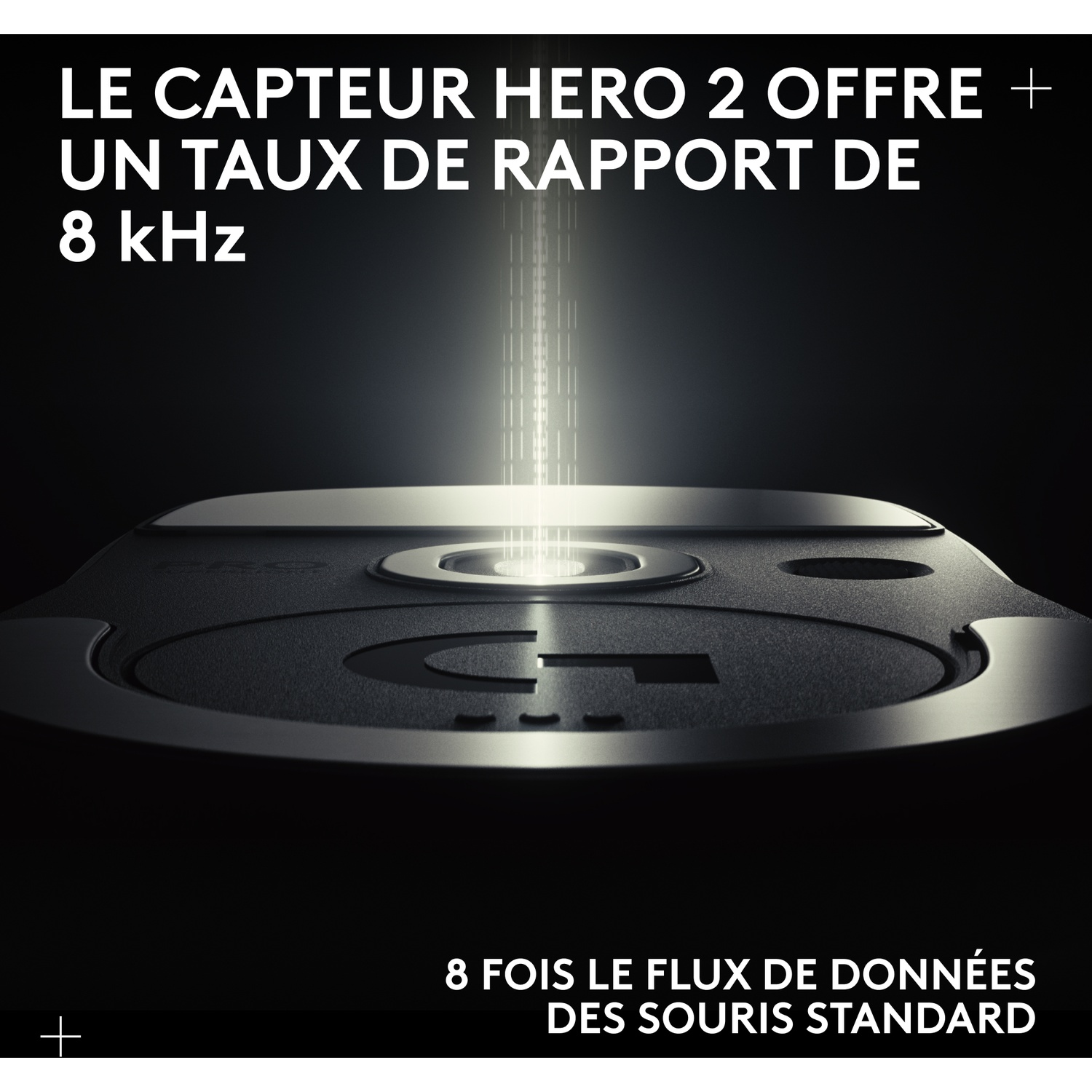 Le capteur HERO 2 offre un taux de rapport de 8 kHz et 8x le flux de données.