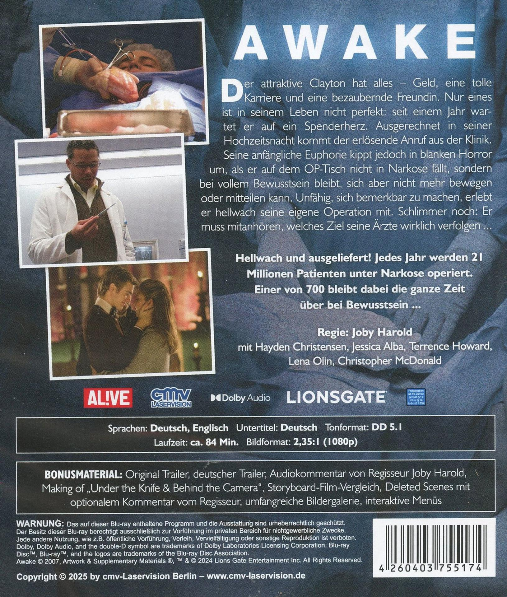 Filmcover mit Titel und Szenenbildern: Operation, Mann in Arztkittel, Paar küsst sich.