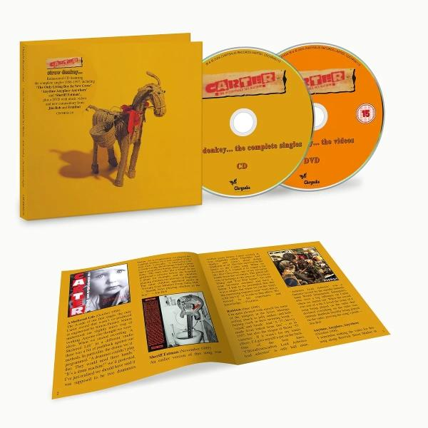 CD und DVD-Set mit gelbem Cover, auf dem ein Esel abgebildet ist.