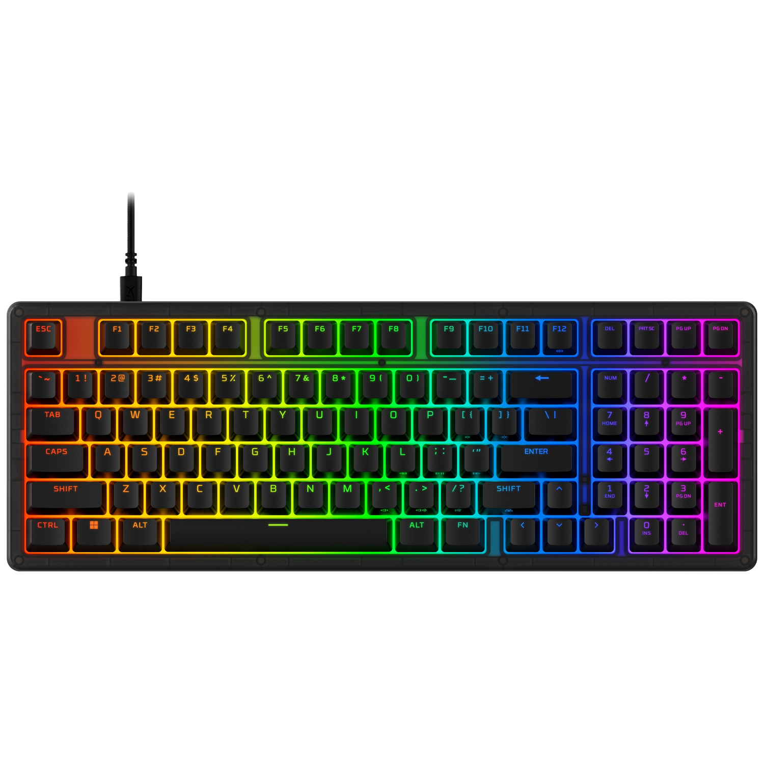 Hyperx Origins 2 1800 Gaming Keyboard - Us Qwerty Bedraad Gamingtoetsenbord Zwart