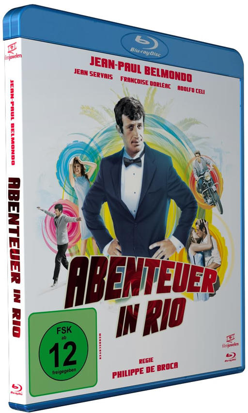 Blu-ray-Hülle für "Abenteuer in Rio" mit Jean-Paul Belmondo.