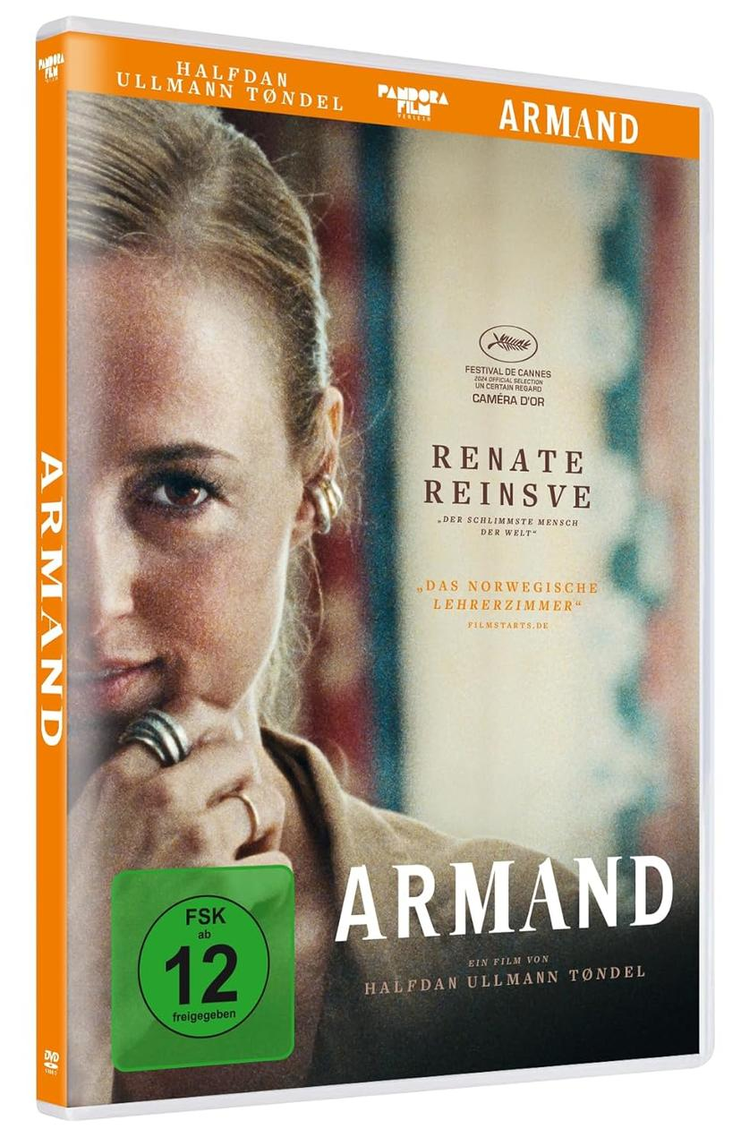 DVD-Cover von "Armand" mit Renate Reinsve und FSK 12 Siegel.