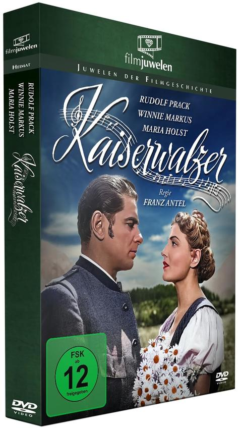 DVD-Hülle: Mann und Frau blicken sich an, Berglandschaft, Titel Kaiserwalzer.